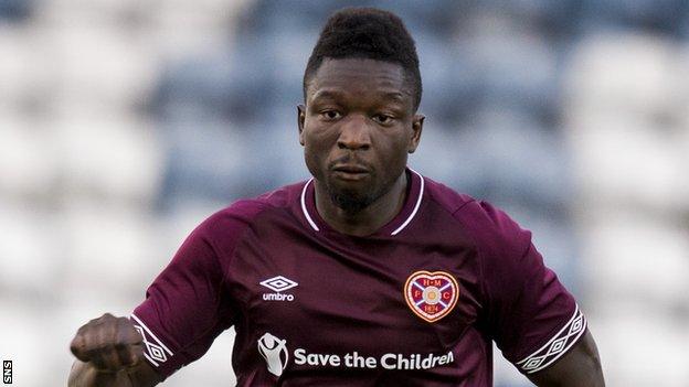 Danny Amankwaa in action for Hearts