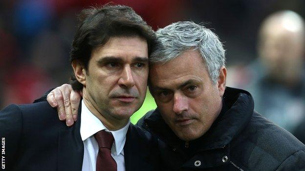 Aitor Karanka and Jose Mourino