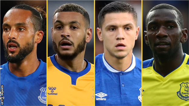 Theo Walcott, Joshua King, Muhamed Besic & Yannick Bolasie