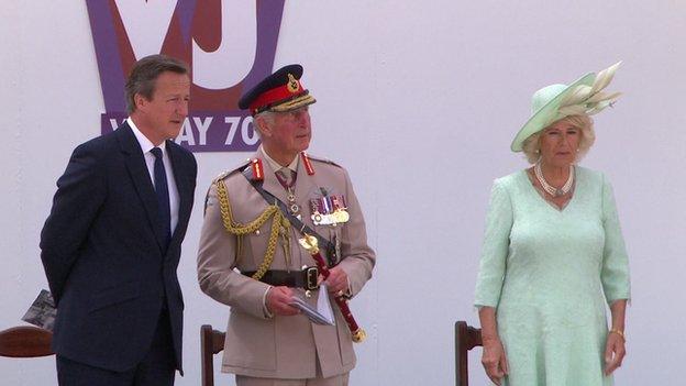 David Cameron, the Prince of Wales and Duchess of Cornwall