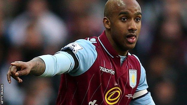 Aston Villa midfielder Fabian Delph