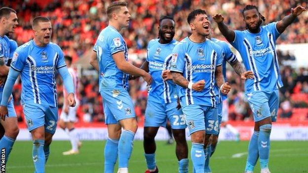 Gus Hamer made the first, then scored the second for Coventry at Stoke