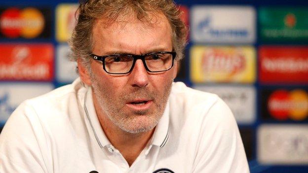 Paris St-Germain manager Laurent Blanc