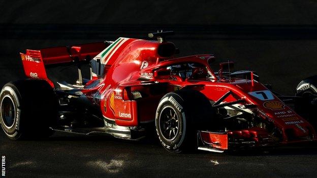 Sebastian Vettel during testing for Ferrari