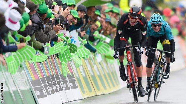 Stefan Kung and Andriy Grivko, Tour de Romandie stage two