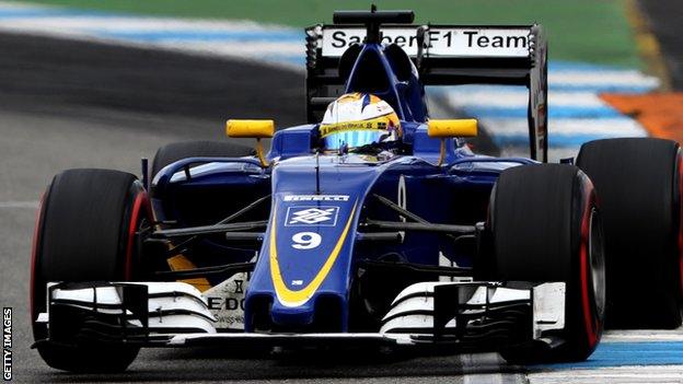 Marcus Ericsson in the Sauber