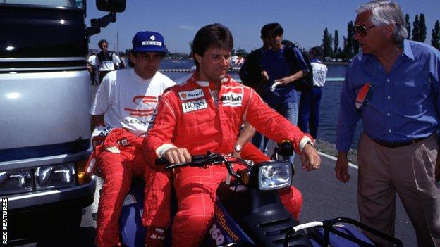 Michael Andretti and Ayrton Senna