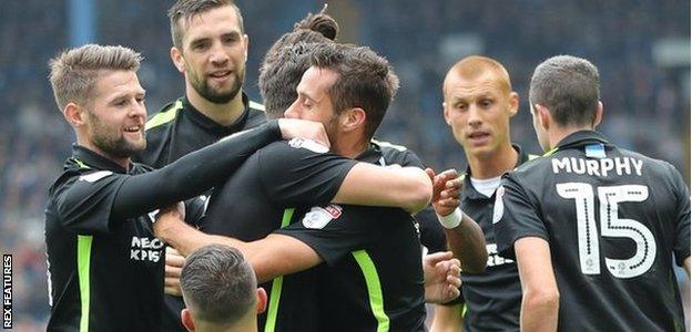 Brighton celebrate a goal