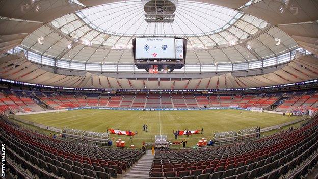 A general view of the Whitecaps' stadium