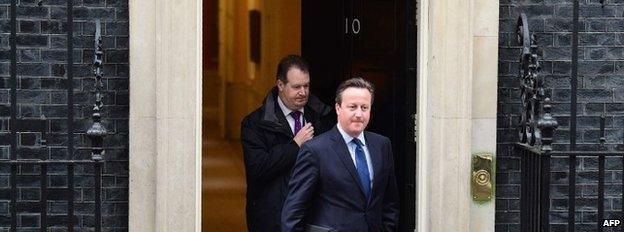 David Cameron outside Downing Street