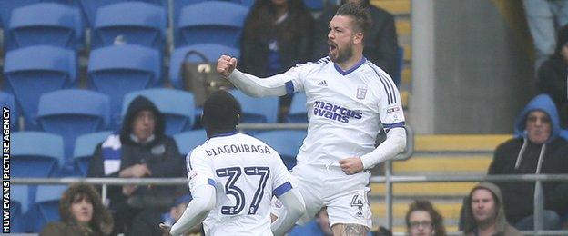 Luke Chambers had put Ipswich ahead against Cardiff City