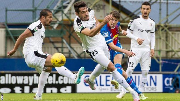 Ryan Christie has a shot for Inverness Caledonian Thistle against Astra Giurgiu