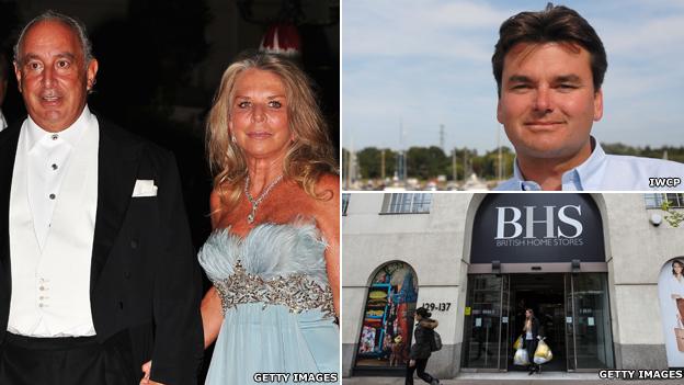 Philip and Tina Green, Dominic Chappell, BHS head office