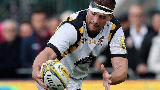 Matt Symons in action for Wasps