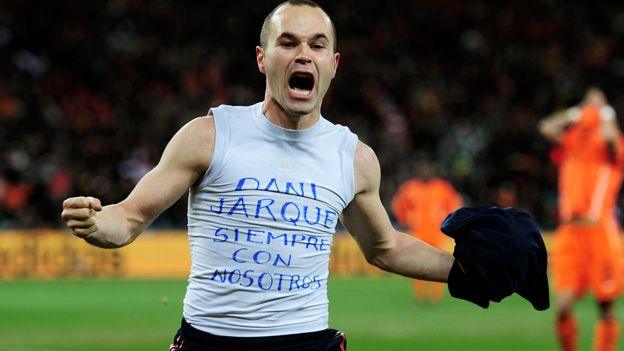 Andres Iniesta dedicates his 2010 World Cup-winning goal to his late friend, Espanyol's Dani Jarque