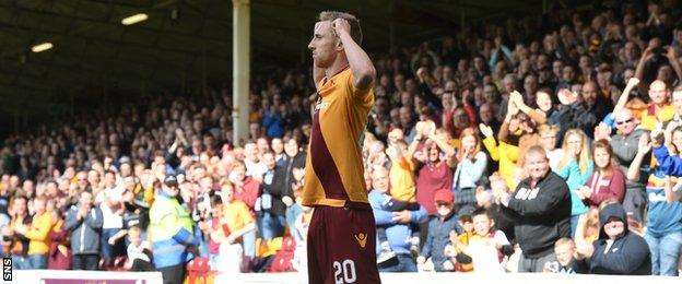 Louis Moult scored the only goal of the game for Motherwell