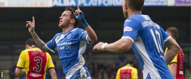 Danny Swanson celebrates