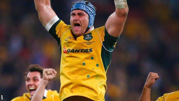 James Horwill won the first of his 62 Australia Test caps against Fiji in 2007