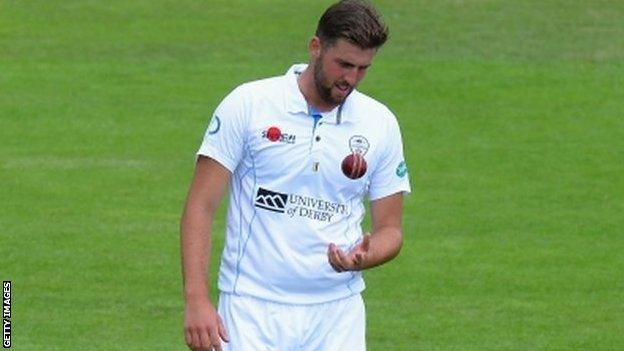 Derbyshire fast bowler Ben Cotton