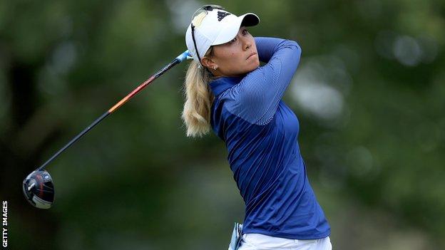American Danielle Kang plays a shot during the final round of the Marathon Classic