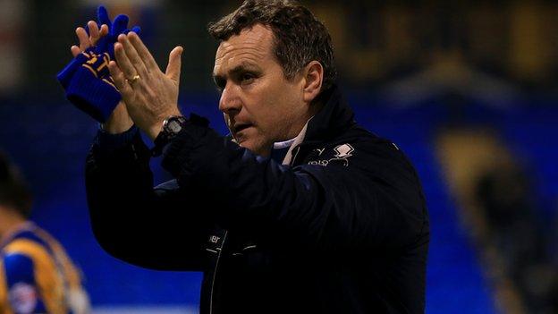 Shrewsbury manager Micky Mellon regularly put on record his gratitude to the Town fans for their support during the club's march to promotion from League Two in May 2015