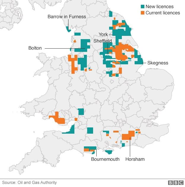 Oil licences map