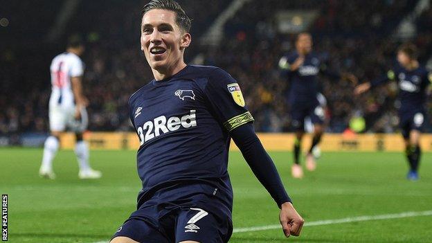 Derby's Harry Wilson celebrates