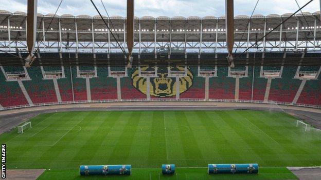 Olembe Stadium in Yaounde, Cameroon