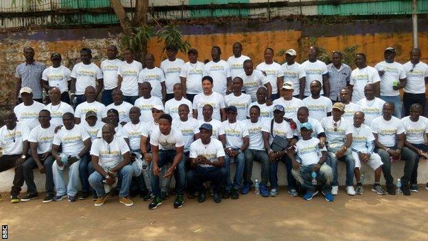 Members of the Sierra Leone ex-players' union