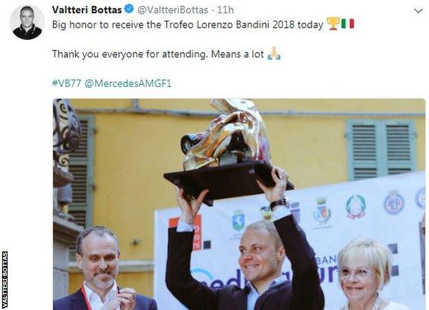 Valtteri Bottas won three races last season