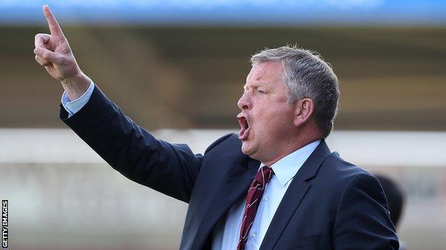 Chris Wilder as manager of Northampton Town