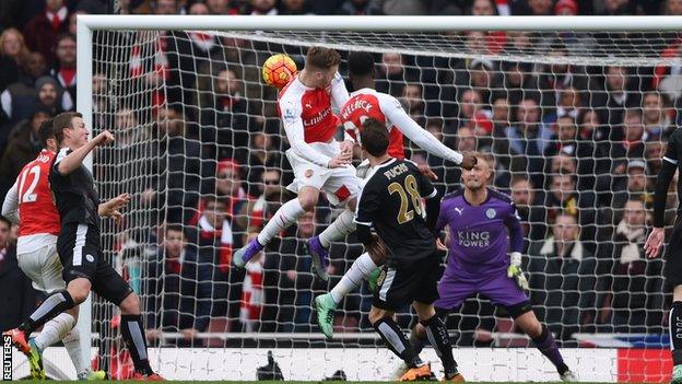 Danny Welbeck heads in the winner