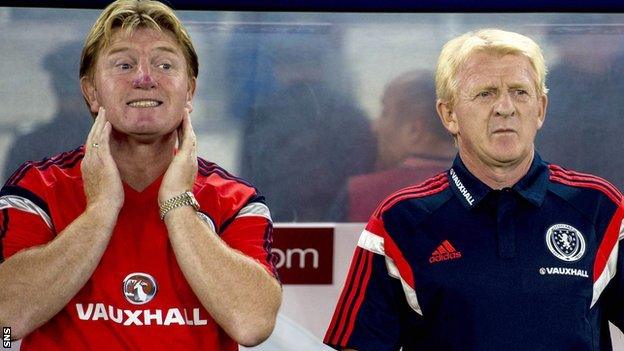 Stuart McCall (left) and Gordon Strachan have coached Scotland since 2013