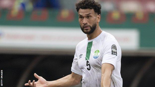 Steven Caulker in action for Sierra Leone