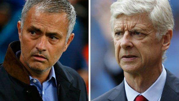 Chelsea manager Jose Mourinho and Arsenal boss Arsene Wenger