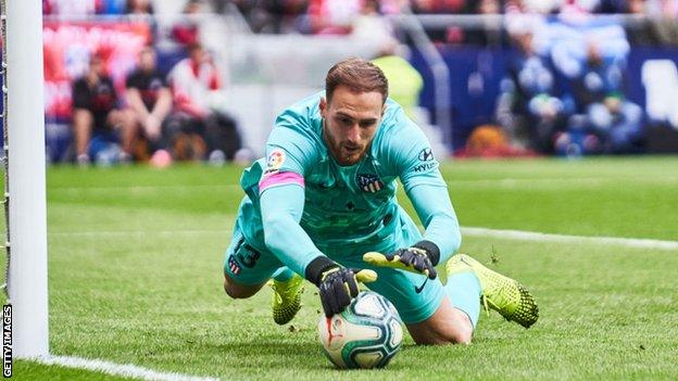 Jan Oblak makes a save