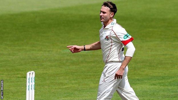 Lancashire fast bowler Kyle Jarvis