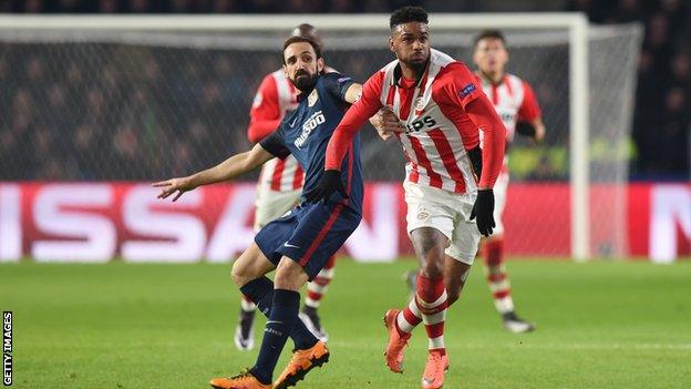 Jurgen Locadia has played in the Champions League for PSV Eindhoven