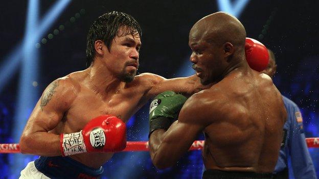 Manny Pacquiao and Timothy Bradley