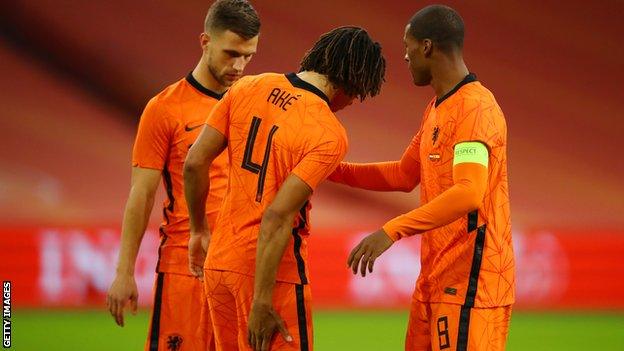 Netherlands defender Nathan Ake is injured