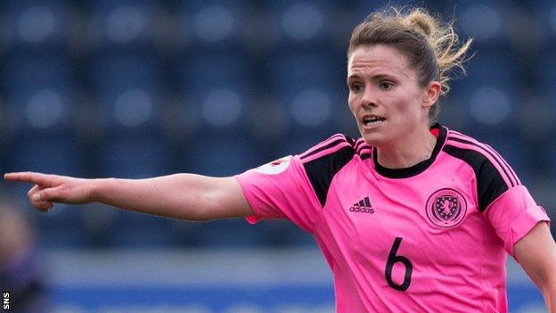 Scotland midfielder Jo Love