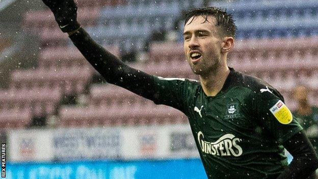 Plymouth Argyle striker Ryan Hardie