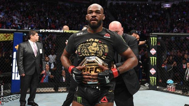 Jon Jones following his win over Dominick Reyes in February 2020