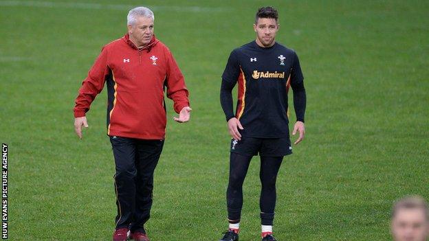 Warren Gatland and Rhys Webb