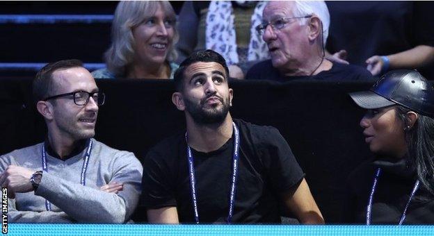 Leicester City winger Riyad Mahrez was among the spectators in London