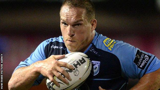 Gethin Jenkins in action for Cardiff Blues