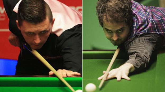 Kyren Wilson (left) and Anthony Hamilton