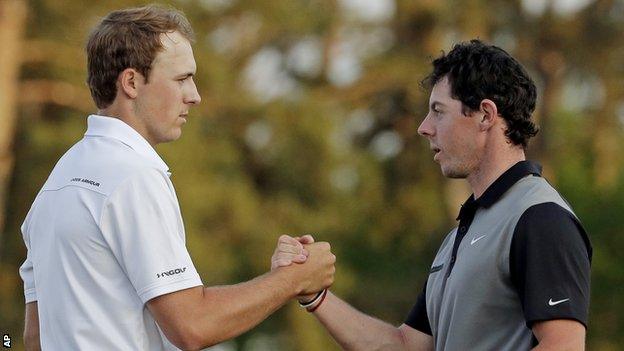 Jordan Spieth (left) and Rory McIlroy