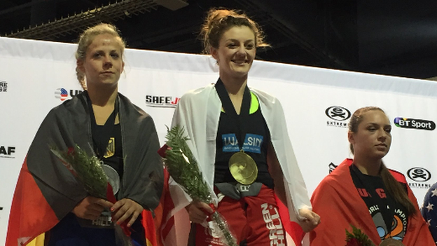 Leah McCourt was crowned amateur MMA featherweight world champion in Las Vegas