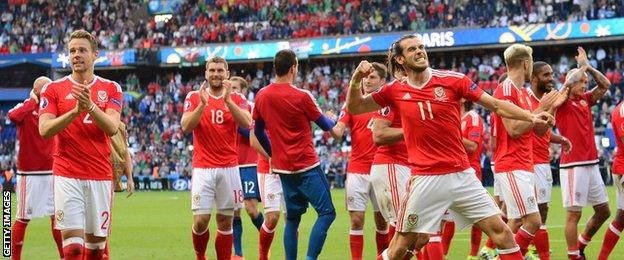 Wales celebrate